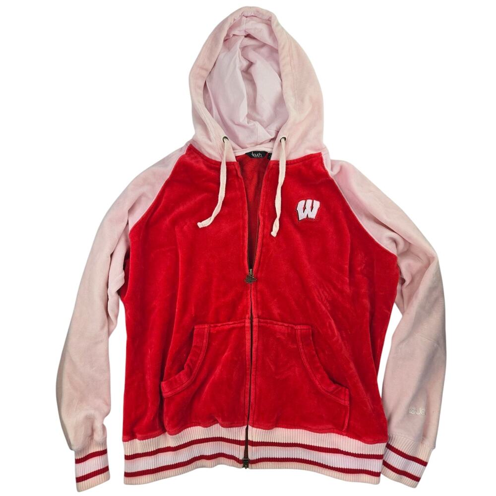 Touch by Alyssa Milano | Pink & Red Wisconsin Badgers Hoodie | Size XXL